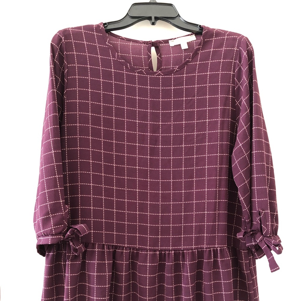 Lightweight 3/4 sleeve purple blouse XL